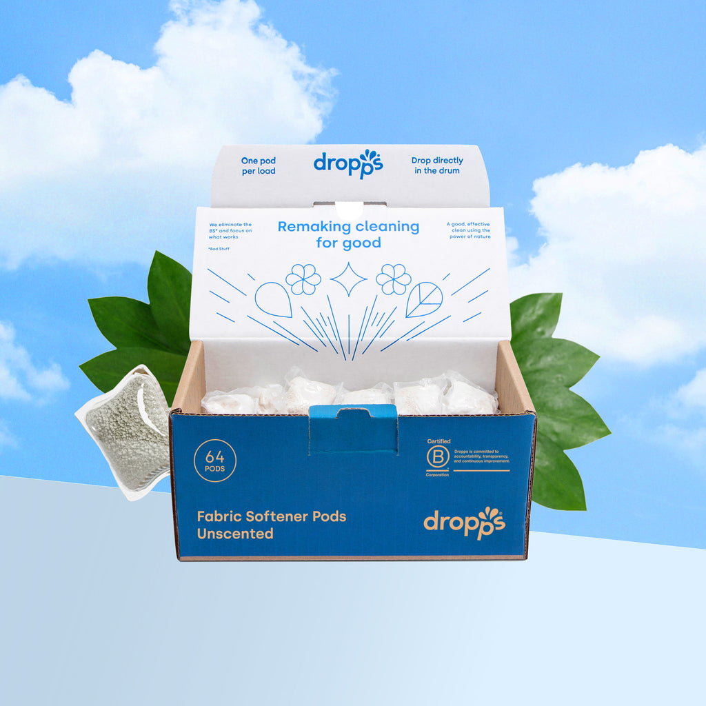 Fabric Softener Pods, Unscented Dropps