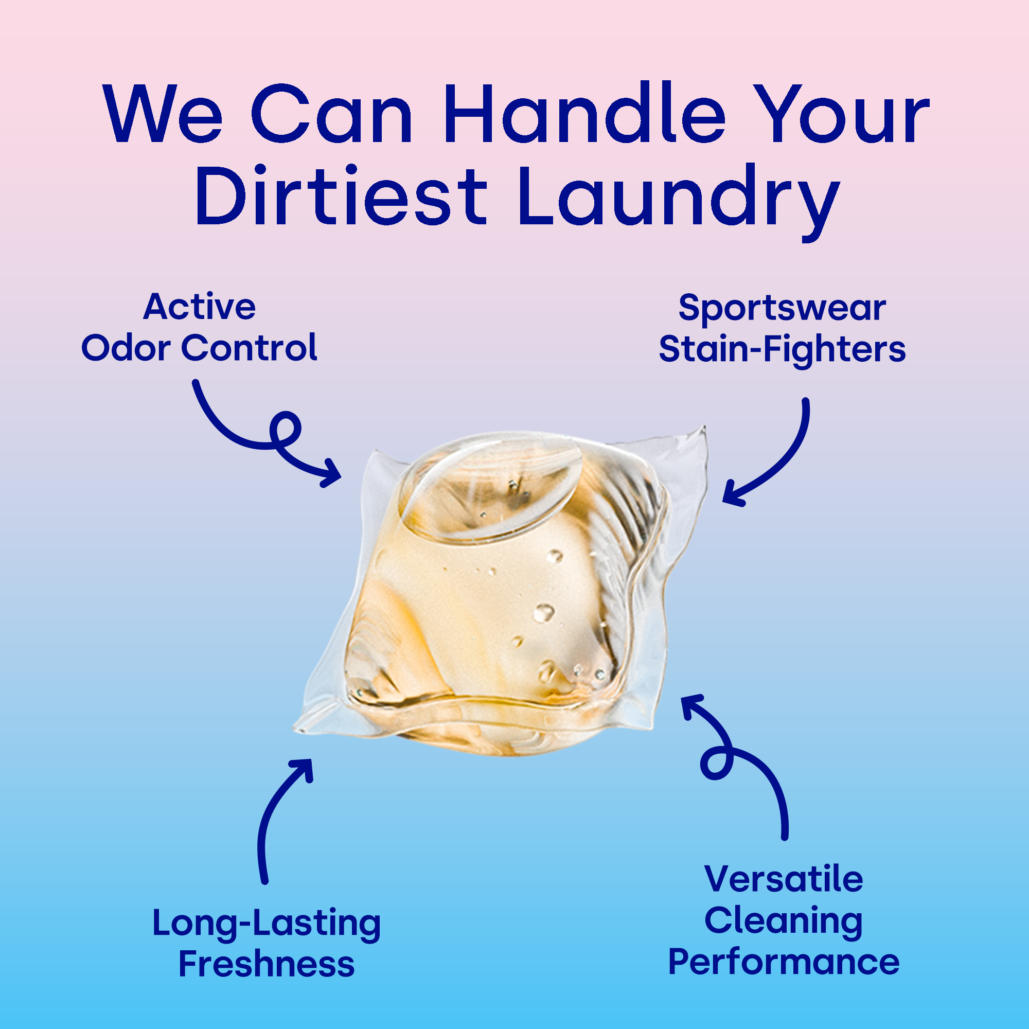 Activewear Laundry Detergent Pods, Rose Energy