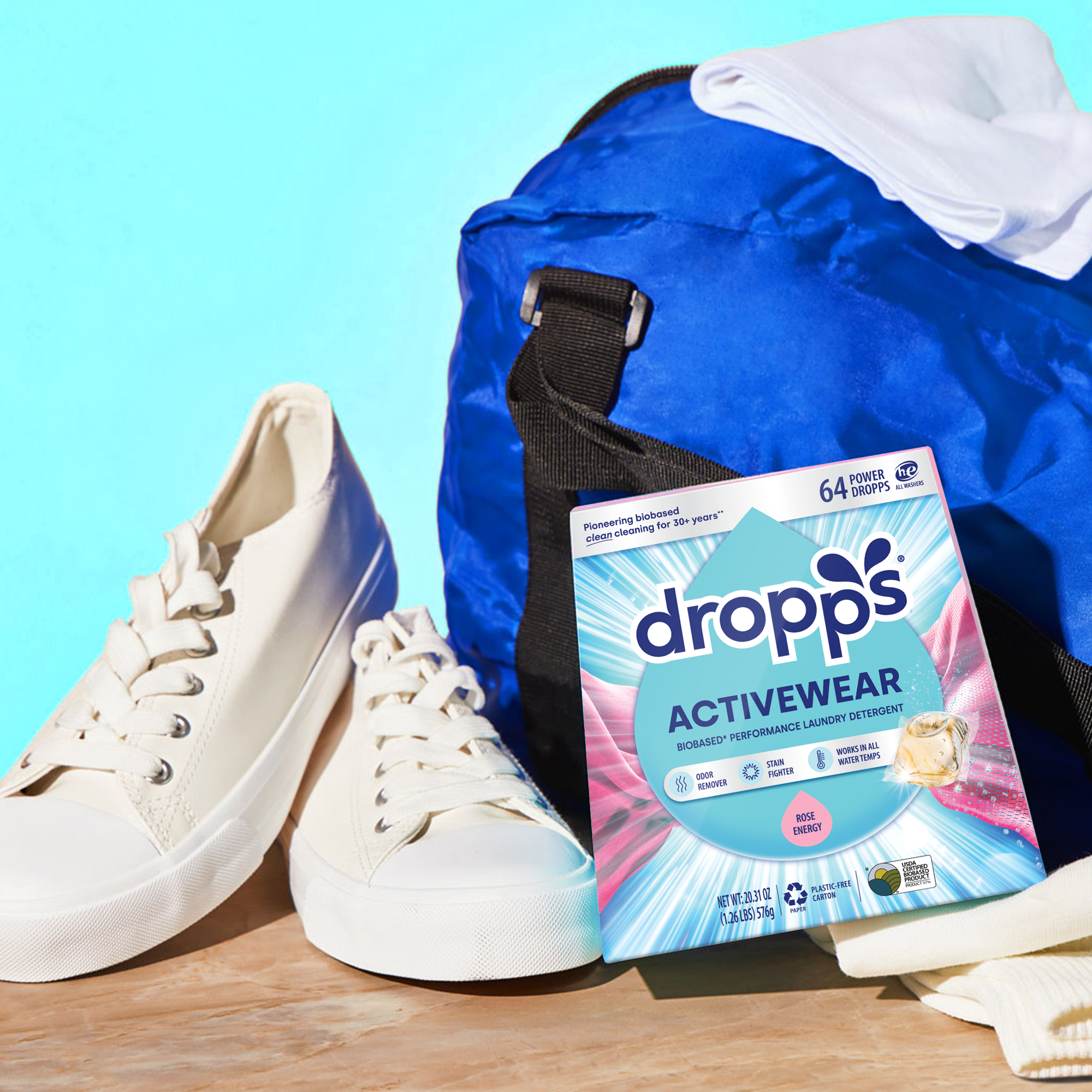 Activewear Laundry Detergent Pods, Rose Energy
