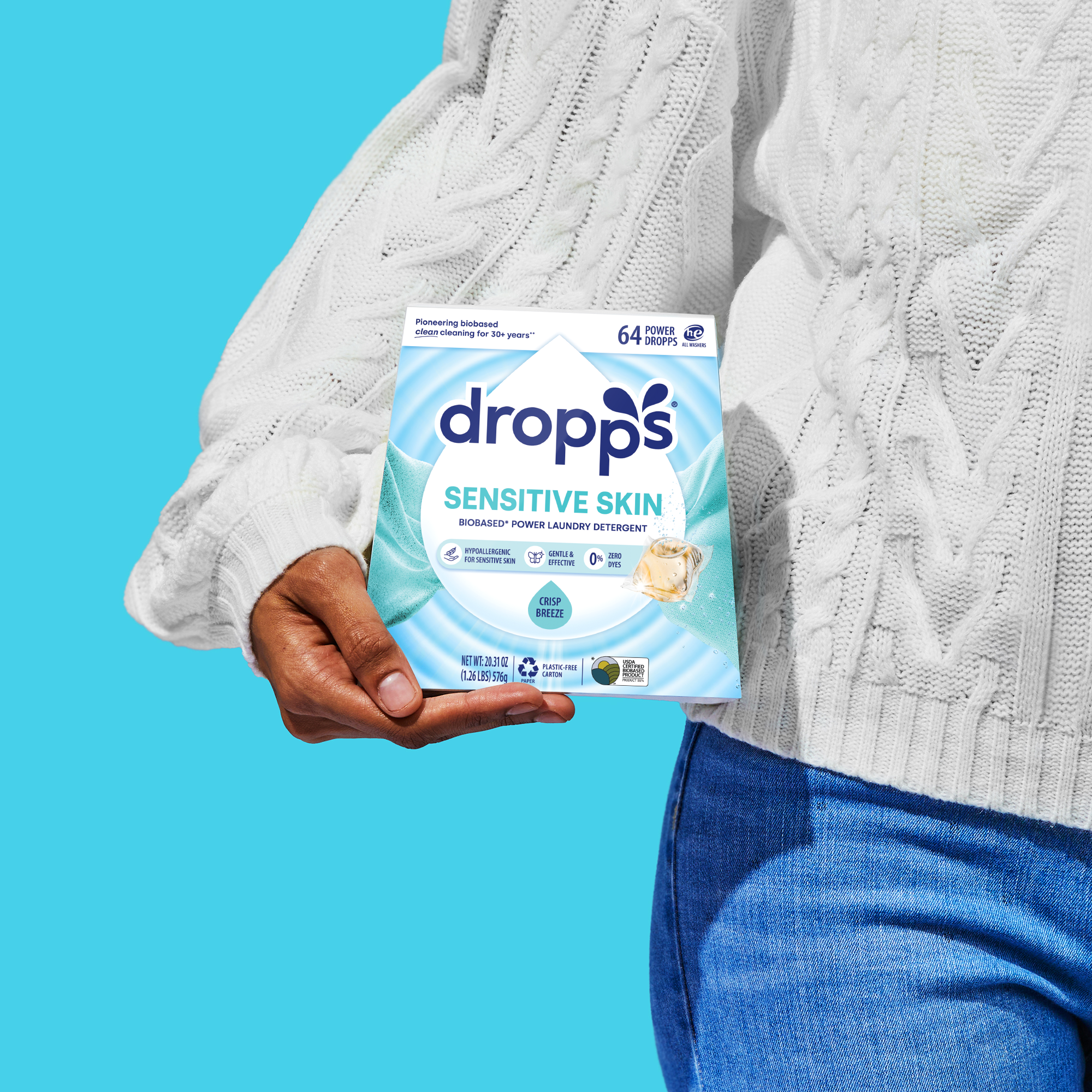 Sensitive Skin Laundry Detergent Pods, Crisp Breeze