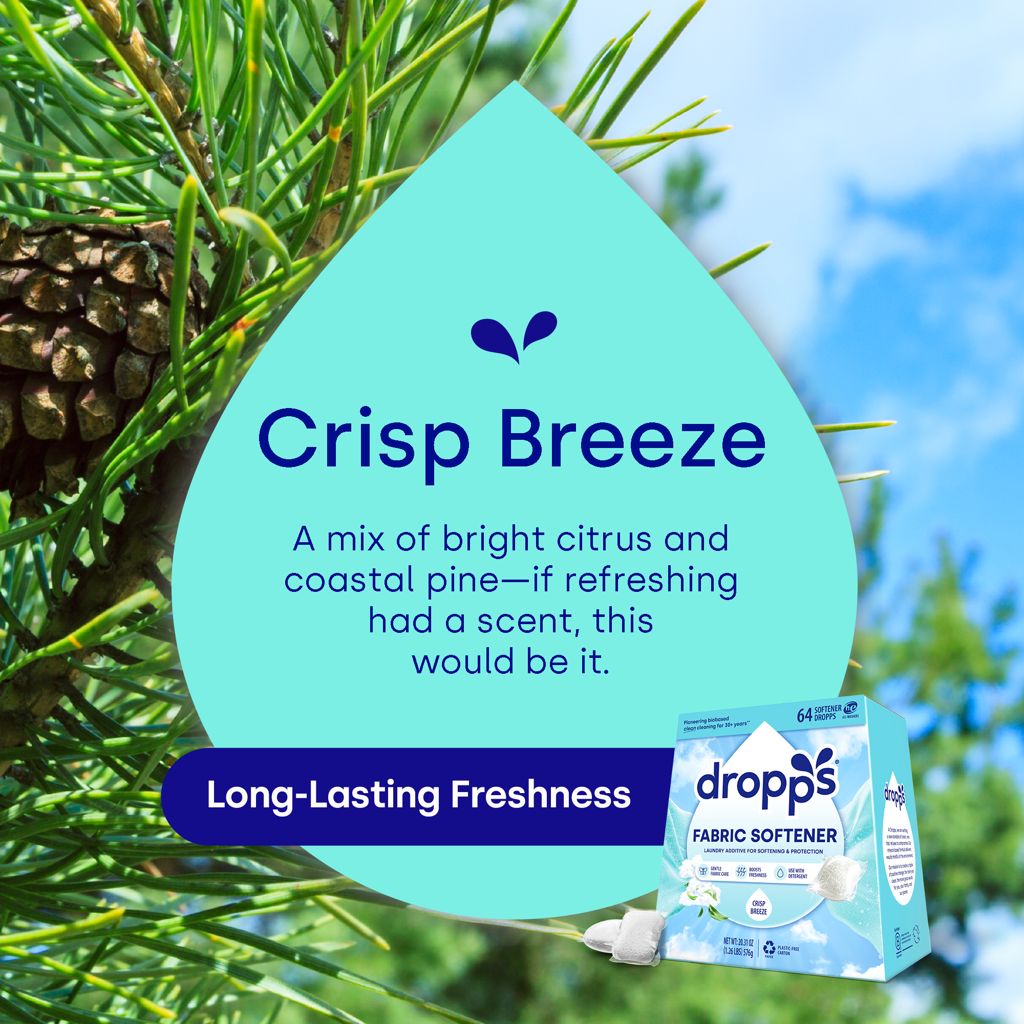 Fabric Softener Pods, Crisp Breeze