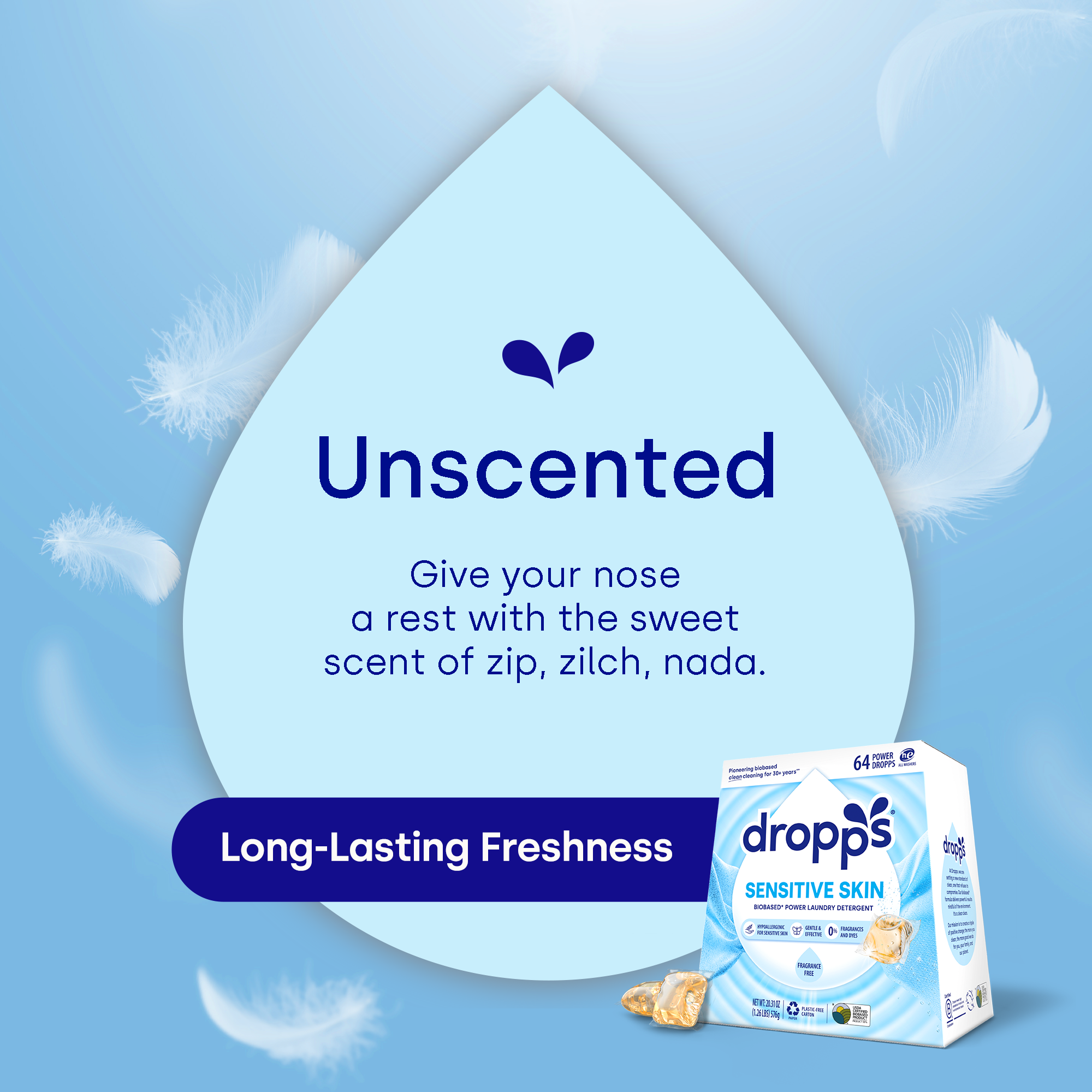 Sensitive Skin Laundry Detergent Pods, Unscented