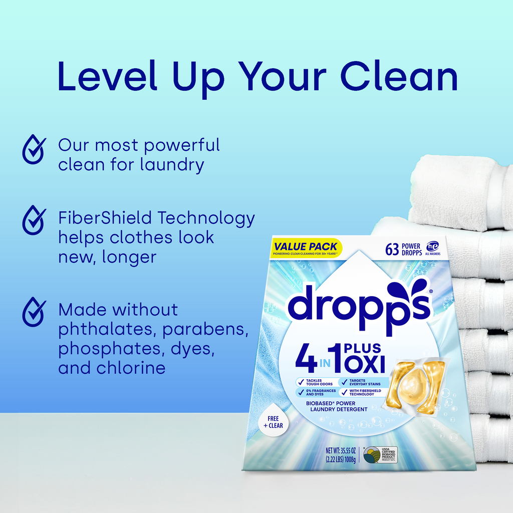 63 Count 4-in-1 Plus Oxi Biobased Power Laundry Detergent Pods, Unscented