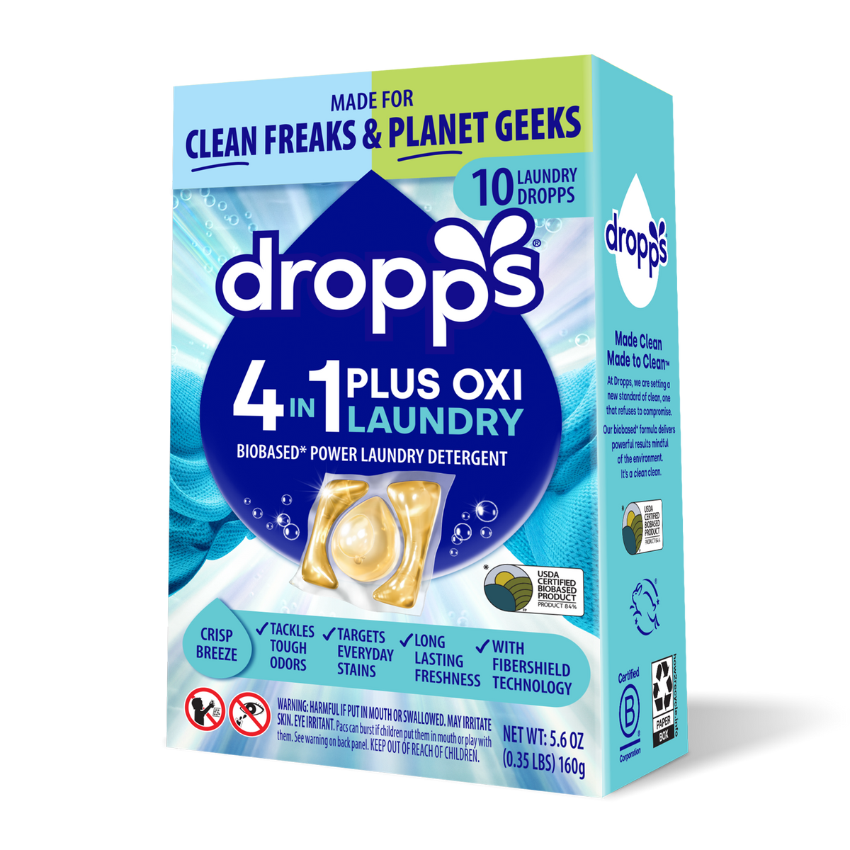 Trial Size 4-in-1 Plus Oxi Laundry Detergent Pods, Crisp Breeze