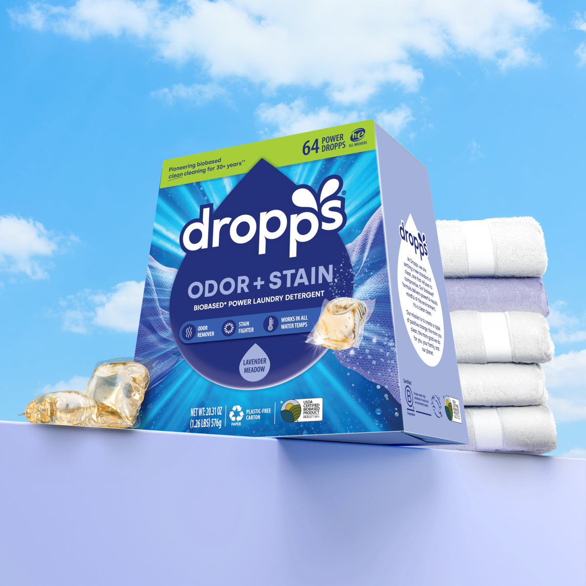 Odor & Stain Laundry Detergent Bulk Pods, Lavender Meadow