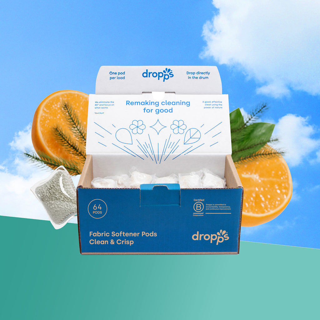 Fabric Softener Pods, Clean & Crisp Dropps