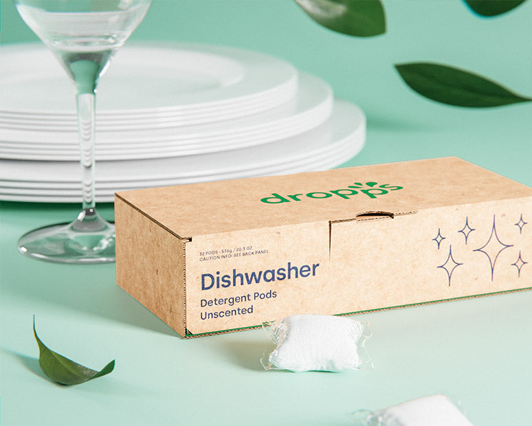 Dropps Dishwasher Detergent Pods, Lemon, 64 Count